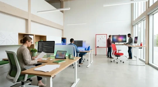 Comparaison visuelle des frameworks React, Vue et Angular pour le recrutement en 2024