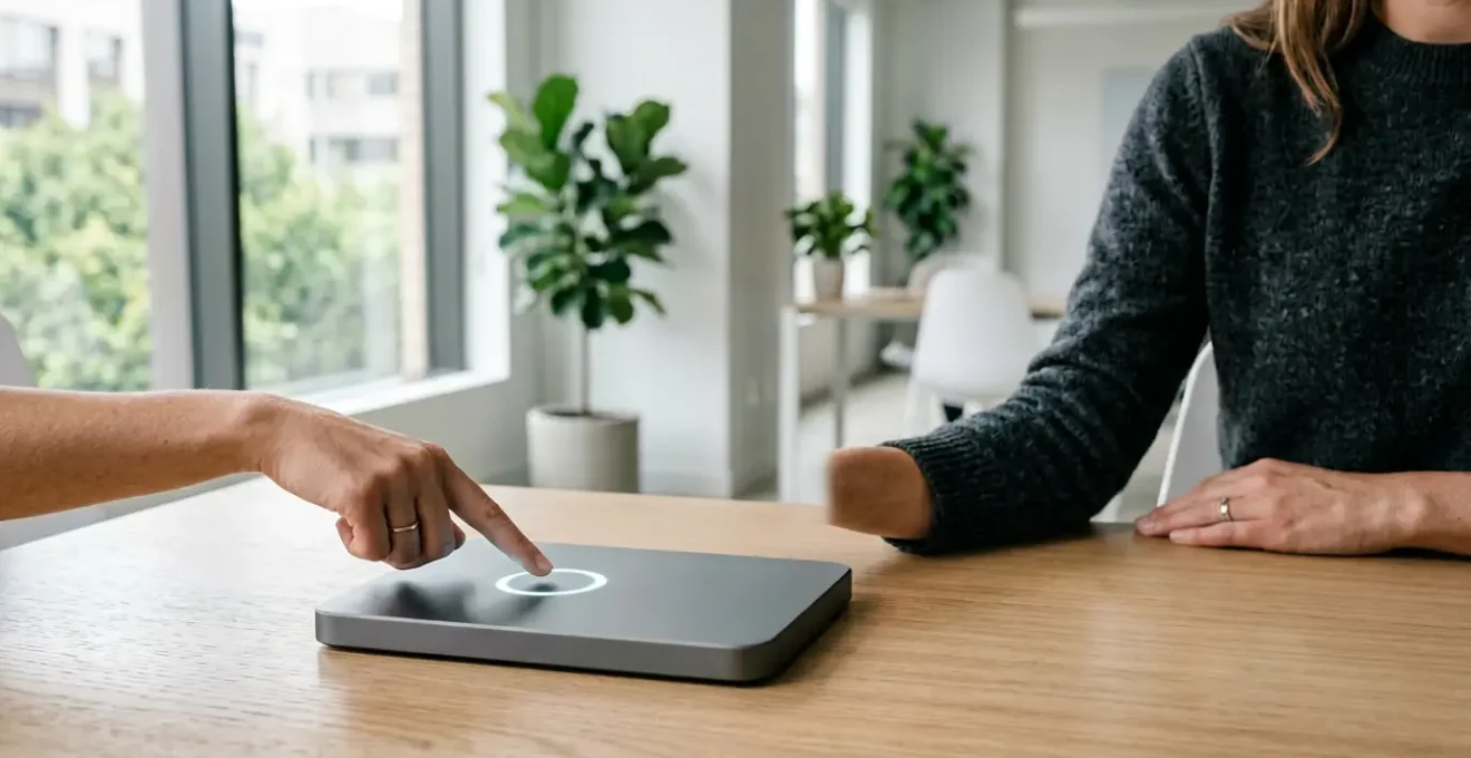 Interface utilisateur moderne avec éléments interactifs et feedback visuel dynamique
