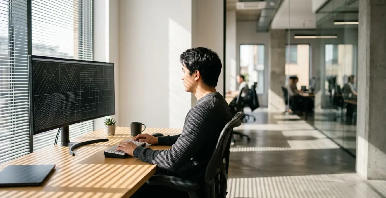Interface de développement web moderne montrant une grille CSS structurée et organisée