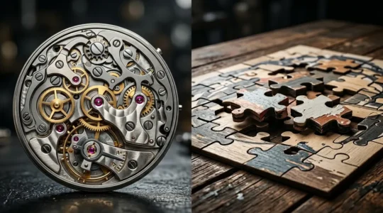 Illustration métaphorique comparant un système sur-mesure adaptable à un système CMS rigide pour les processus métiers complexes