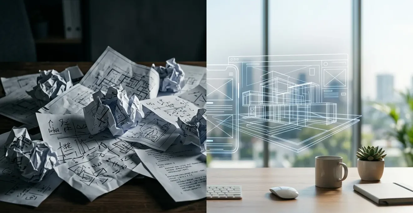 Vision conceptuelle du prototypage digital représentant l'économie de temps et de ressources dans le développement