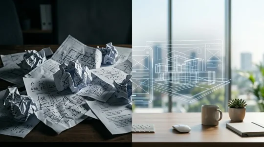 Vision conceptuelle du prototypage digital représentant l'économie de temps et de ressources dans le développement