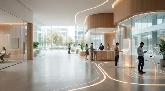 Expérience client omnicanal moderne avec points de contact multiples et interaction fluide