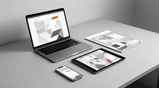 Comparaison visuelle d'un site web non adaptatif sur différents écrans d'appareils montrant des problèmes d'affichage