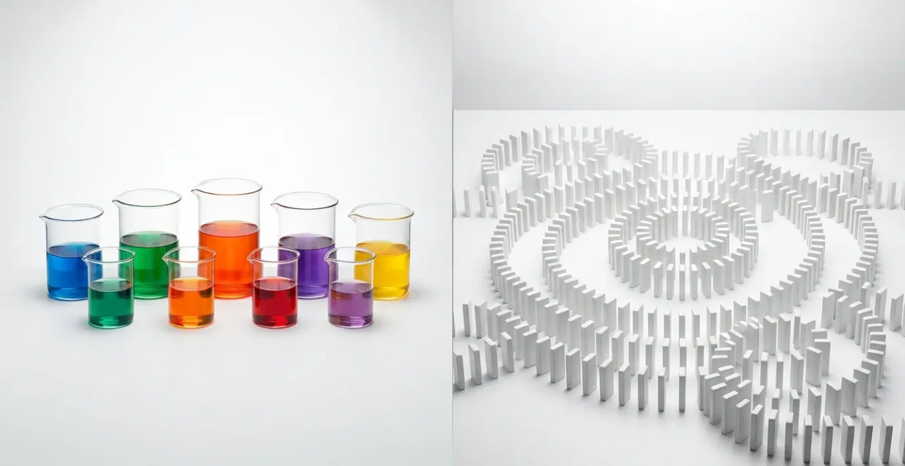 Comparaison visuelle entre A/B testing et viral loops pour startups