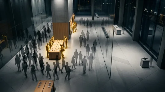 Analyse métaphorique des visiteurs d'un site web avec zones de chaleur et parcours client visualisés